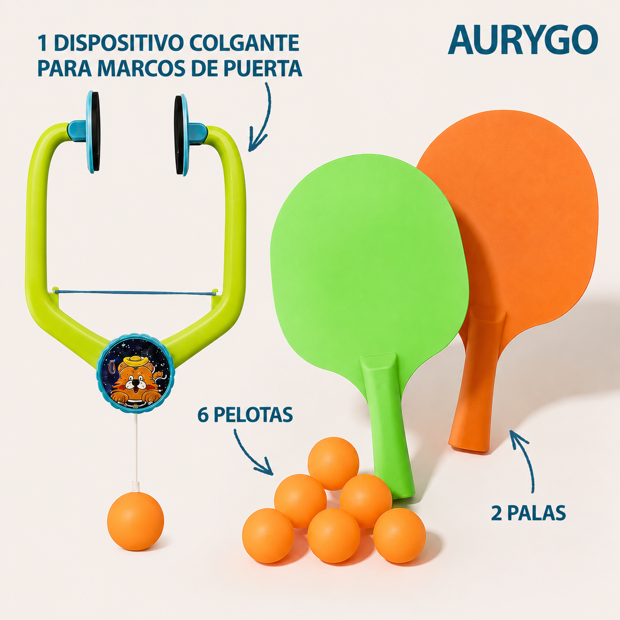 Set de ping-pong para puerta